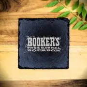 Booker's Bourbon Whiskey Slate Coaster Brand New Handcrafted Laser Engraved