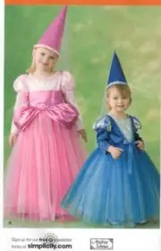 Simplicity Sewing Pattern 2569 Girls Childs Princess Costumes Size 1/2-3