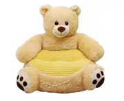 Anykidz Sofa Brown Bear Animal Shape Stuffed Soft Sofa Seat Cushion Room Decor for Kids