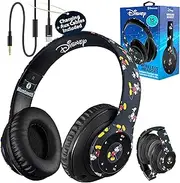 Disney Mickey Mouse Bluetooth Headphones Over Ear, Wireless and Wired Foldable Headset Built-in Microphone - Birthday Gift Adults Kids - Audifonos Auriculares Inalambricos