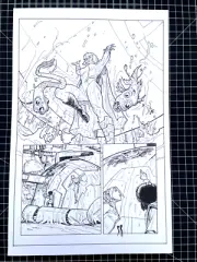 PUBLISHED SIGNED STEPHANE ROUX HARLEY QUINN/POWER GIRL #3, PG 14