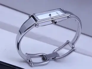 【Jessica潔西卡小舖】古馳GUCCI(1500L)細長方形經典白鋼手環石英女錶