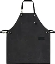 excovip Apron,Adjustable Straps Water drop Resistant Canvas Apron With Pockets for Woodworking, Chefs, Hairdressers 0023