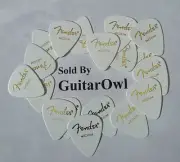 FENDER MEDIUM GUITAR PICKS WHITE 351 celluloid 18 picks