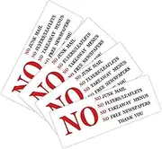 WOONEKY 4pcs No Junk Mail Stickers for Mailbox No Flyers Leaflets Takeaway Menus Newspapers High Visibility Mail Decor for Commercial Use Easy to Apply Loss Prevention