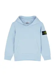 Stone Island Kids Logo Hooded Cotton Sweatshirt (6-8 Years) - Blue - 06YR (6 Years) 06YR (6 years)