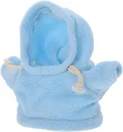 NAMOARLY Plush Bear Clothes Hoodie Decorative Doll Cute Hoodie Compact Decorative Doll Cute Clothes Decor Mini Decoration Prop Stuffed Wear-resistant Stuff Lovely Garment Min Sky-blue Cloth