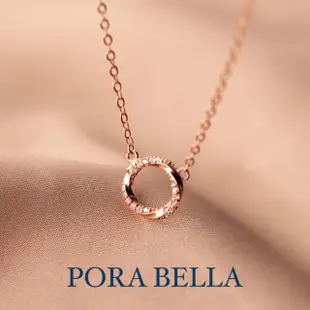 【Porabella】925純銀鋯石項鍊 莫比烏斯環項鍊Necklace