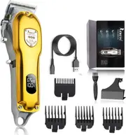 RESUXI Hair Clippers for Men,Wireless Clippers for Hair Cutting Mens Hair Clippers Professional Beard Trimmer Cordless Electric Haircut Kit with 2000 mAh Battery LCD Display,4 Guide Combs for Barbers