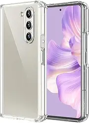 [Posdou] Case for Samsung Galaxy Z Fold 5, Silicone Soft TPU Protective Case with Camera Protection for Samsung Z Fold 5 Mobile Phone Case, Shockproof Anti-Scratch Transparent Case Cover Galaxy Fold5