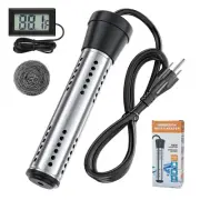 2000W Immersion Water Heater with Dry Burn Protection, Auto Shut-Off - Portab...