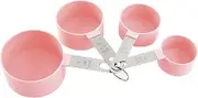 Wharick 4pcs Pink Plastic Baking Measuring Spoons