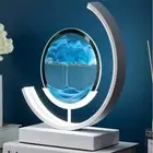 3D Flowing Sand Art Picture Moving Quicksand Sea Sandscape Table Lamps Decor