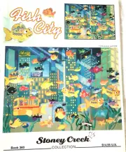 Stoney Creek Collection Counted Cross Stitch Pattern Leaflet Fish City #360 New