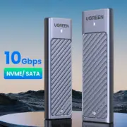 M.2 NVMe SATA SSD Enclosure Adapter 20Gbps USB 3.2 Gen2 USB C External Enclosure