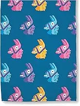 Fortnite Lama Cuddly Blanket 160 x 200 cm Coral Fleece Blanket Fortnite Figures Llama Fan Item for Children and Teenagers Bedspread Throw