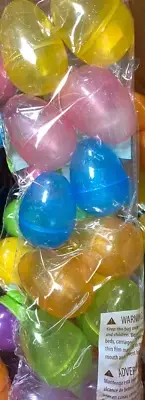 New 24 Bulk Plastic Glitter Easter Eggs Multi color