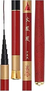 Fishing Pole Ultralight Travel Fishing Rod Telescopic Carbon Fiber Super Hard Carp Fishing Rod Stream Rod 3.6~7.2M Fishing Accessories (Color : Red, Size : 4.5 m)