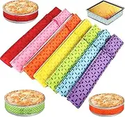 UpTuoLi Cotton Baking Pan Strips, 2-Pieces, Purple, Oblong, 6-Inch, 8-Inch, 9-Inch, 10-Inch, 12-Inch