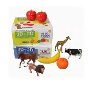 Stages Learning Language Builder Firsts Kit (3D-2D Animals Matching Kit and 3...