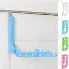 Plastic Foldable Over Door Hooks White Drying Clothes Racks Hats