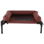Pro Pet Care 61cm Elevated Sleeping Raised Dog Bed Hammock w/ Walled Edge Brown