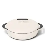 Caraway Enameled Cast Iron 3.5 Qt Braiser with Lid