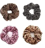 4 Leopard Print Headbands, Leopard Print Headbands, Velvet Headbands, Elastic Headbands, Women's Hair Accessories and Girls Headbands