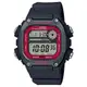 【CASIO】X潮流粗獷方形膠帶電子錶-深灰錶框x紅色錶盤(DW-291H-1B)正版宏崑公司貨