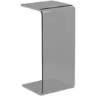 NNEOBA Contemporary Gray Acrylic Small Side Table - Elegant Accent for Modern Li