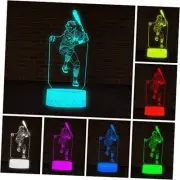 Player 3D Night Light Touch Control - 7 Colors Auto Gradient Night Baseball
