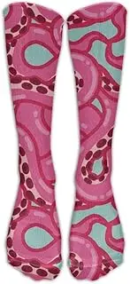 Pink Octopus Girls Novelty Athletic Crew Sock Stocking High Quality Compression Socks