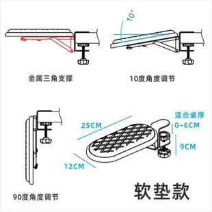 摺疊電腦手肘托架手臂支撐架子辦公桌面延伸板護腕鼠標墊創意~摩可美家