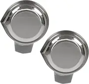 2Pcs Stainless Steel Weighing pan Scale Boat Weighing Plate Food Scale Grams Food Tray Scale Diamond Scale Electronic Balance Scale pan Mechanic Tools Kitchen Scale Tray Gold Metal/51