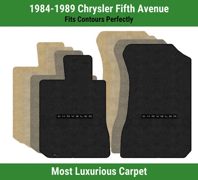 Lloyd Luxe Front Carpet Mats for '84-89 Chrysler Fifth Avenue w/Chrysler 1 Logo (for: Chrysler)