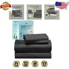 Soft 100% Cotton King Sheets Set with Damask Stripe – Deep Pocket & Snug Fit