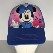 Disney Kids Minnie Mouse Baseball Snapback Hat Blue Pink Adjustable OSFM New