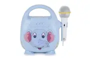 Singimals Kids Karaoke Speaker with Microphone - Unleash Your Child's Inner Superstar, Bluetooth v5.1, 12H Playtime, 5W Speaker, Multicolor LED Lighting, Elliot The Elephant