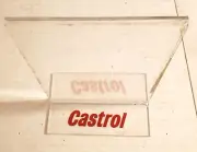 CASTROL MOTOR OIL ACRYLIC TABLE TOP TENT CARD PICTURE MENU HOLDER 5 x 7 x 3.5 in