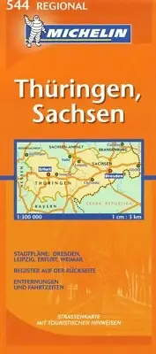 Thüringen, Sachsen Road Map 544 by Michelin Maps (2007)