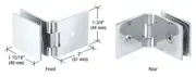 CRL ADJSQ037CH Polished Chrome Adjustable Square Wall Mount Glass Clamp