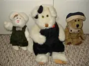 Lot of 3 Boyds Bears - Millicent CAT, Colby Mouski MOUSE, Chauncey Sailor BEAR