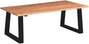 Acacia Wood Coffee Table for Living Room – Solid Wood Rustic Industrial Style, Farmhouse Modern Center Table 110x60x40 cm