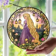 Princess Rapunzel Stained Glass Suncatcher, Disney Rapunzel Suncatcher Decor