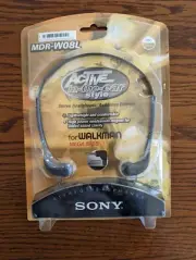 Vintage 1998 Sony MDR-W08L Stereo Headphones for Walkman Mega Bass Lightweight