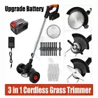 3in1 Cordless Grass Trimmer Grass Lawn Brush Cutter Whipper Snipper w/ BatteryAU