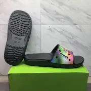 Crocs Slide Sandals Unisex Solarized Black/Rainbow Slides 207557-0C4 Mens Sz 11