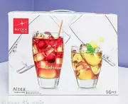 Italian Glassware Bromioli Rocco "Altea" Set Of 16- 18.5oz & 13.5oz Glasses New