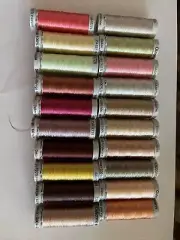 Gutermann Dekor Metallic Thread 200m/220yd- Lot Of 20 #21D