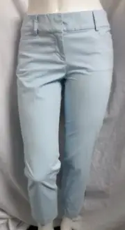 "LOFT" LIGHT BLUE ORIGINAL FIT ANKLE CAREER CASUAL TROUSERS PANTS SIZE: 4 NWT